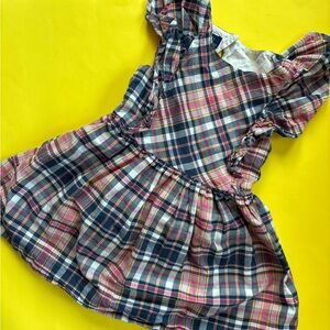 Polo Ralph Lauren Plaid Open Back Ruffle Dress
